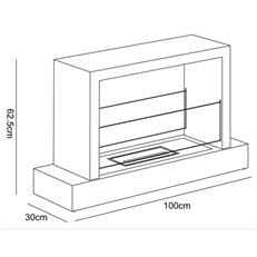 Roma Freestanding Bioethanol Fireplace